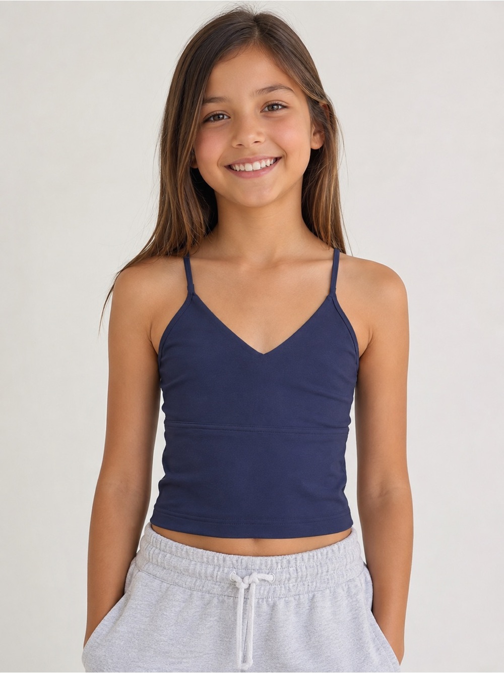 GIRLS Halara Cropped Tank Navy